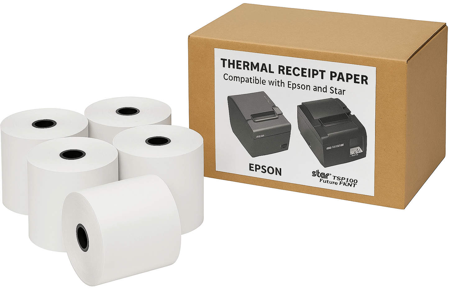 EOM - POS Thermal Receipt Paper Rolls 3 - 1/8 x 230' - EOM - POS