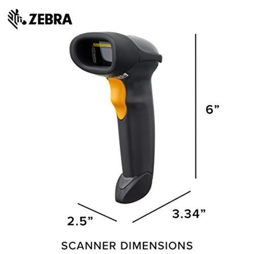 An EOM-POS Square-Compatible POS Hardware Bundle, featuring a handheld barcode scanner, is shown beside a cash register. The scanner is 6