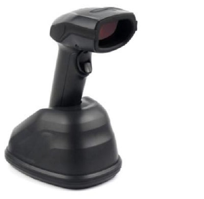 Wireless 1D Barcode Scanner – 2,000 ft Range, USB Cradle – Windows/Mac/Clover Compatible – EOM‑POS