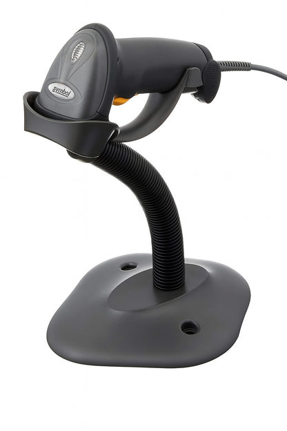 Symbol Zebra LS2208 Series Corded Handheld Standard Range Laser Scanner Kit with Gooseneck Stand and Cable Twilight Black LS2208 - SR20007R - NA - EOM - POS